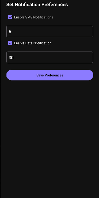 Notification Screen