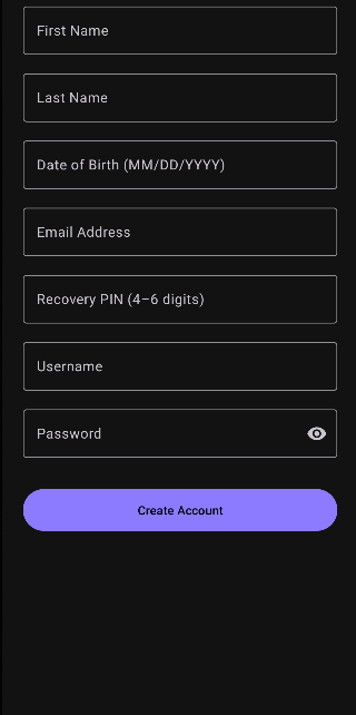 Register Screen
